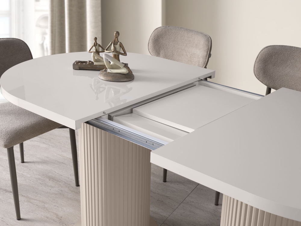 Bohem Sütun Ayaklı Açılır Masa Highgloss MDF