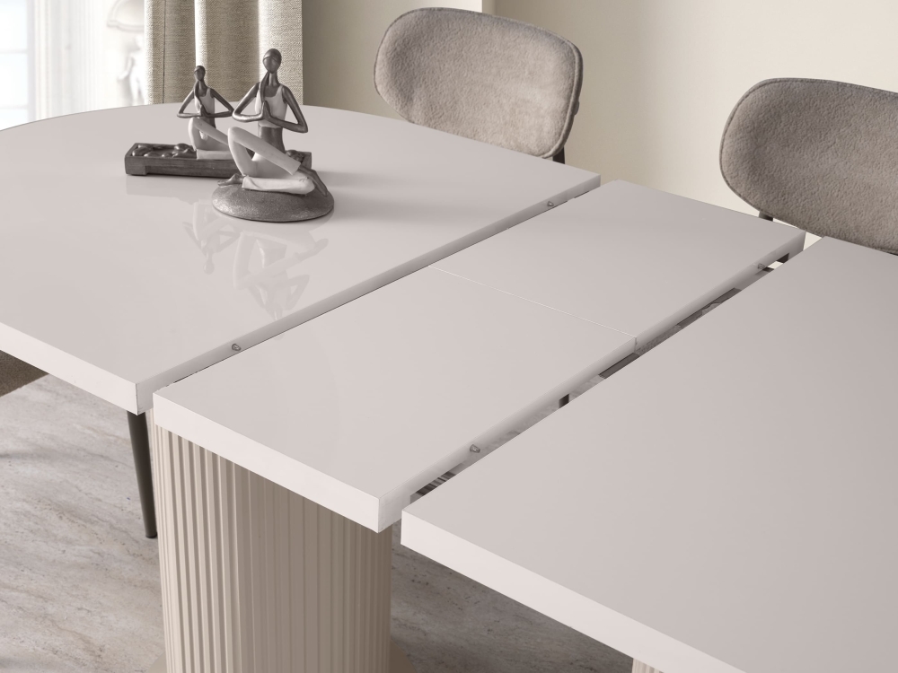 Bohem Sütun Ayaklı Açılır Masa Highgloss MDF