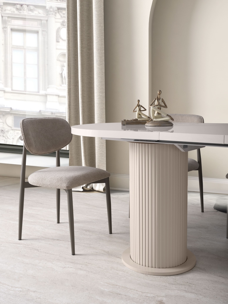 Bohem Sütun Ayaklı Açılır Masa Highgloss MDF