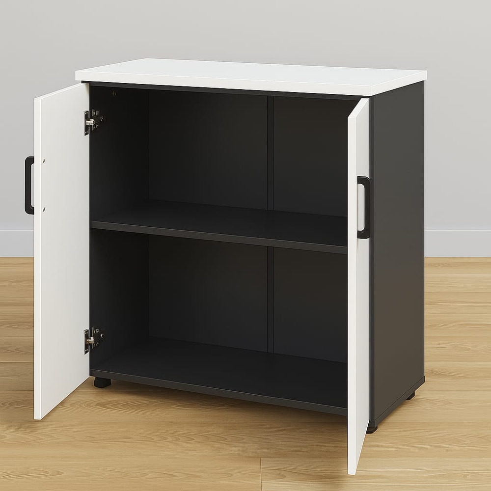 Modern Ev & Ofis Modüler Dolap – Çift Kapaklı, Raflı, 80x70 cm, 18 mm Suntalam