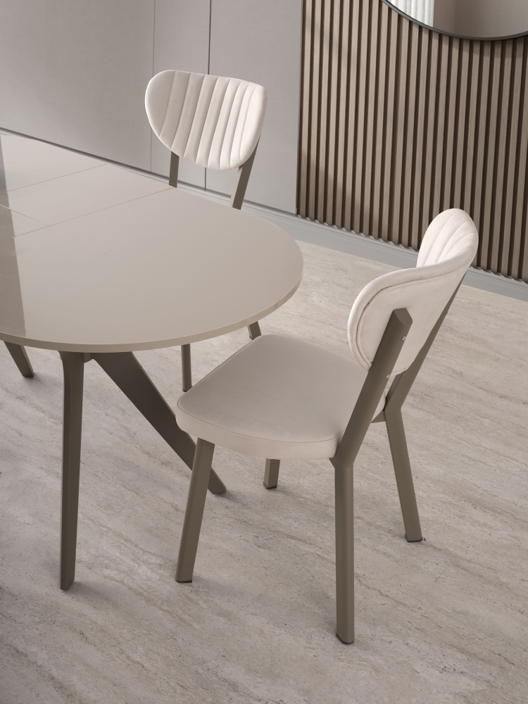 Star Açılır Yemek Masası 138+29x82 cm – Highgloss Parlak Yüzey, Metal Ayaklı, Genişletilebilir Açılır Masa Modeli