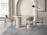 Bohem Sütun Ayaklı Açılır Masa Highgloss MDF
