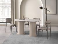 Bohem Sütun Ayaklı Açılır Masa Highgloss MDF