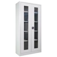 Çelik Camlı Dosya Dolabı - 198 cm