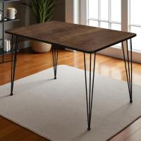 Koza Yemek Masası 120X70 – 18mm MDF Tabla, Cila kenar, Oval Kesim, Metal Ayak