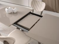 Star Açılır Yemek Masası 138+29x82 cm – Highgloss Parlak Yüzey, Metal Ayaklı, Genişletilebilir Açılır Masa Modeli